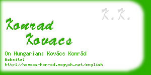 konrad kovacs business card